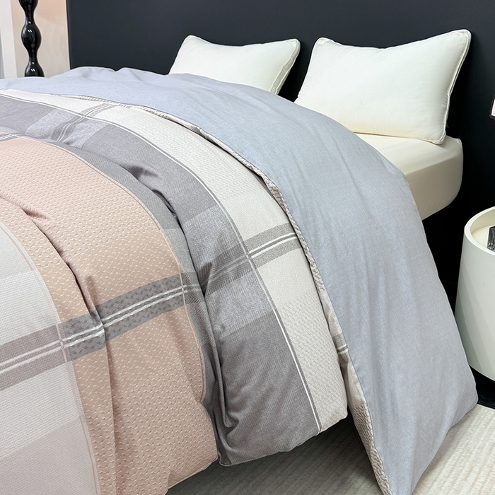 91家纺网 家纺一手货源 找家纺 2024新款A类全棉磨毛数码印花系列单被套 彼斯堡咖