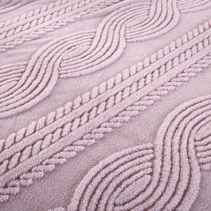 91家纺网 家纺一手货源 找家纺 巴木赫 2024新款8字配色双层羊羔绒毛毯 浅紫