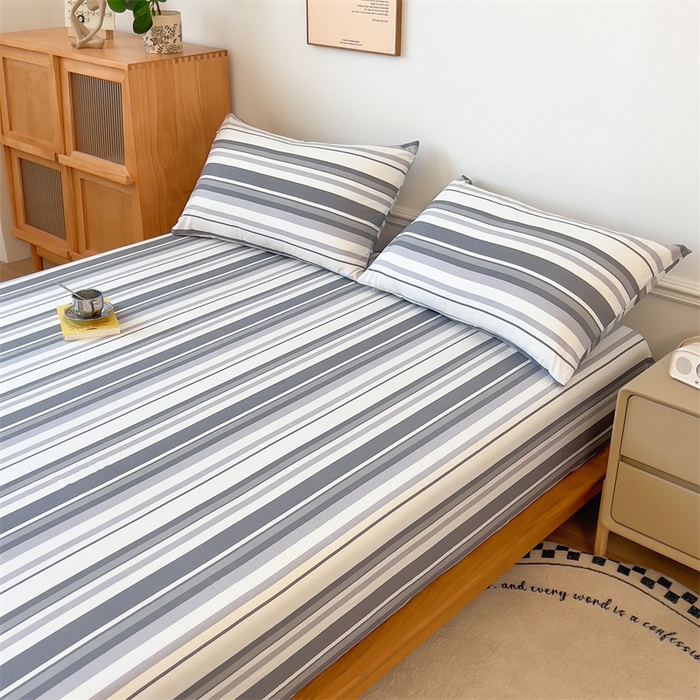 91家纺网 家纺一手货源 找家纺 多品 2024新款水洗棉皱皱纱单品床笠 墨尔本