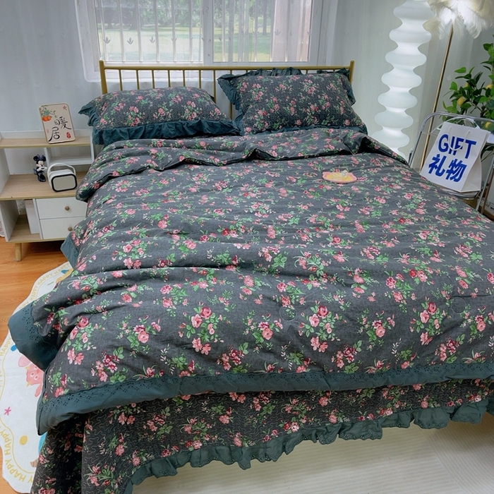 91家纺网 家纺一手货源 找家纺 暖居 2024新款春秋被床盖四件套 中国美