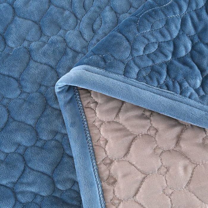 91家纺网 家纺一手货源 找家纺 芸锦豪 2024新款宝宝绒床盖 贵族蓝