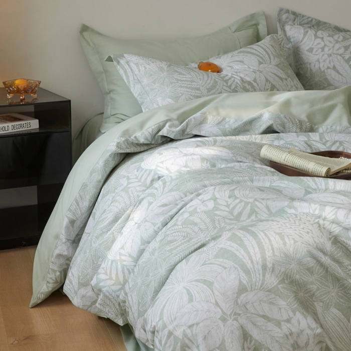 91家纺网 家纺一手货源 找家纺 涵宸家纺 2024新款亲肤全棉磨毛印花四件套--芬兰系列 热带雨林