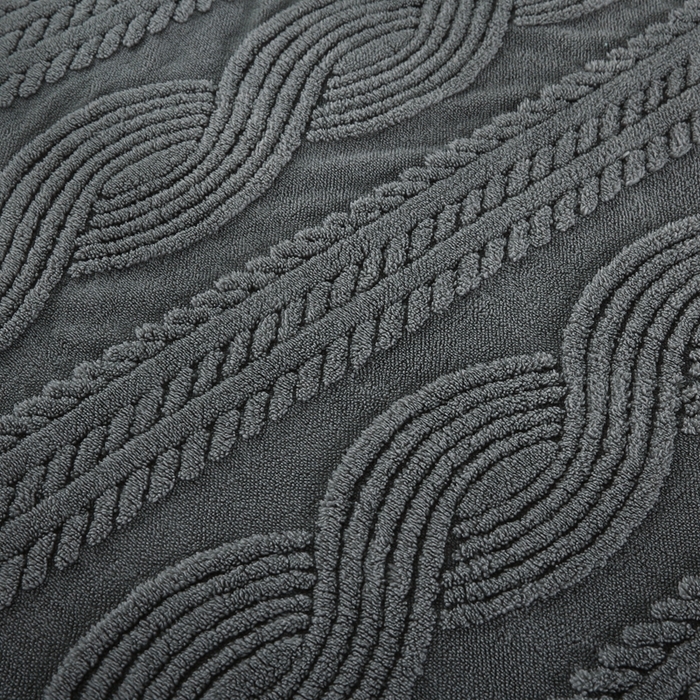 91家纺网 家纺一手货源 找家纺 巴木赫 2024新款8字配色双层羊羔绒毛毯 深灰