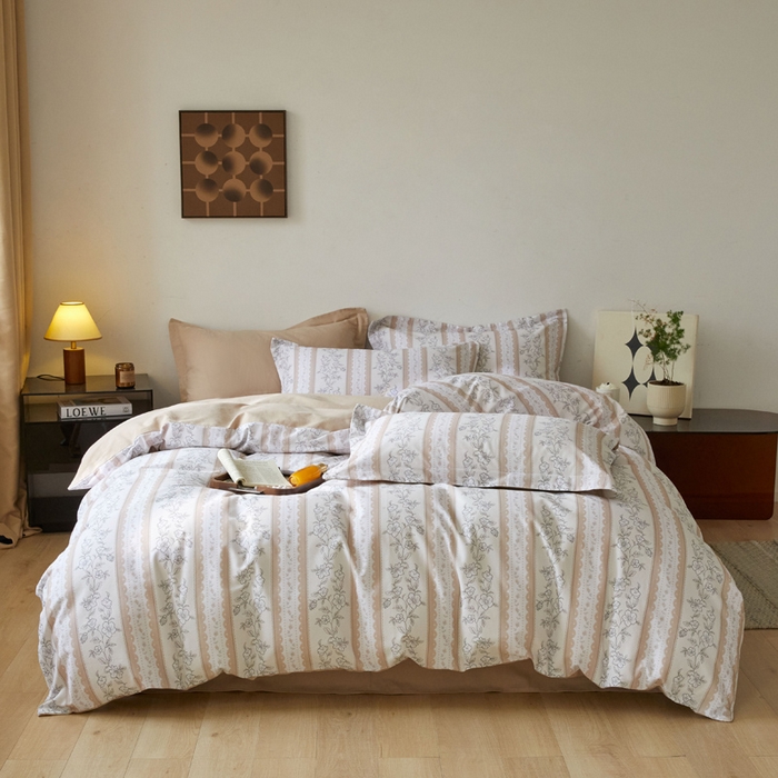 91家纺网 家纺一手货源 找家纺 涵宸家纺 2024新款亲肤全棉磨毛印花四件套--芬兰系列 1春晴