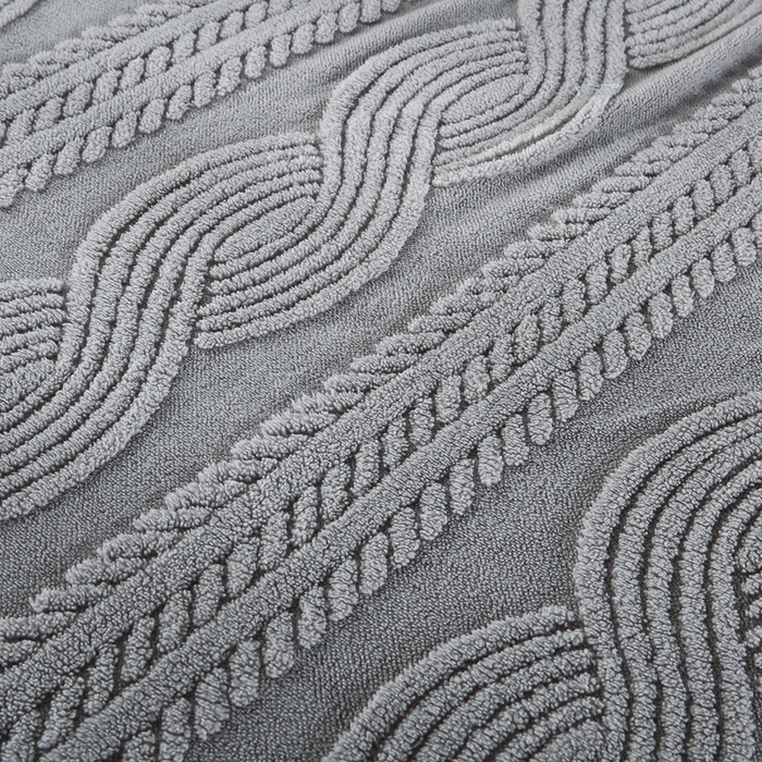 91家纺网 家纺一手货源 找家纺 巴木赫 2024新款8字配色双层羊羔绒毛毯 浅灰