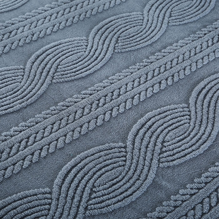 91家纺网 家纺一手货源 找家纺 巴木赫 2024新款8字配色双层羊羔绒毛毯 蓝色