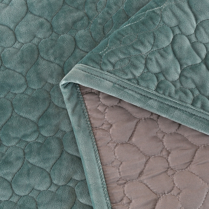 91家纺网 家纺一手货源 找家纺 芸锦豪 2024新款宝宝绒床盖 豆青