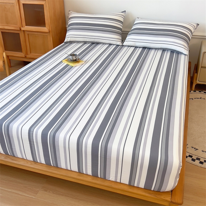 91家纺网 家纺一手货源 找家纺 多品 2024新款水洗棉皱皱纱单品床笠 墨尔本