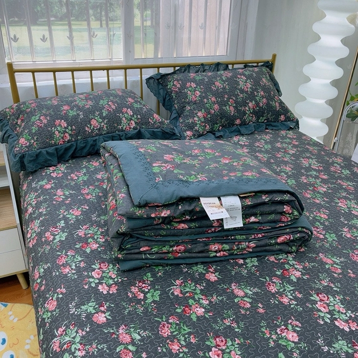 91家纺网 家纺一手货源 找家纺 暖居 2024新款春秋被床盖四件套 中国美