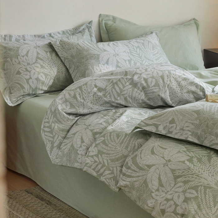 91家纺网 家纺一手货源 找家纺 涵宸家纺 2024新款亲肤全棉磨毛印花四件套--芬兰系列 热带雨林