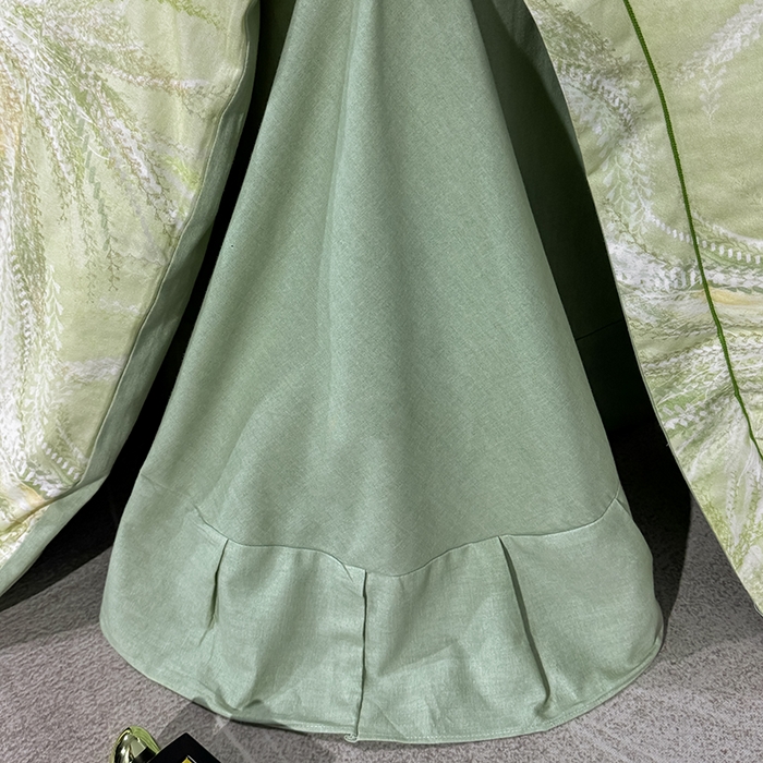 91家纺网 家纺一手货源 找家纺 2024新款A类全棉磨毛数码印花系列四件套 麦穗绿