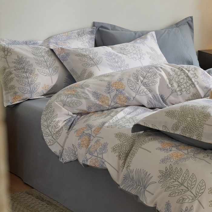 91家纺网 家纺一手货源 找家纺 涵宸家纺 2024新款亲肤全棉磨毛印花四件套--芬兰系列 绿染悠夏