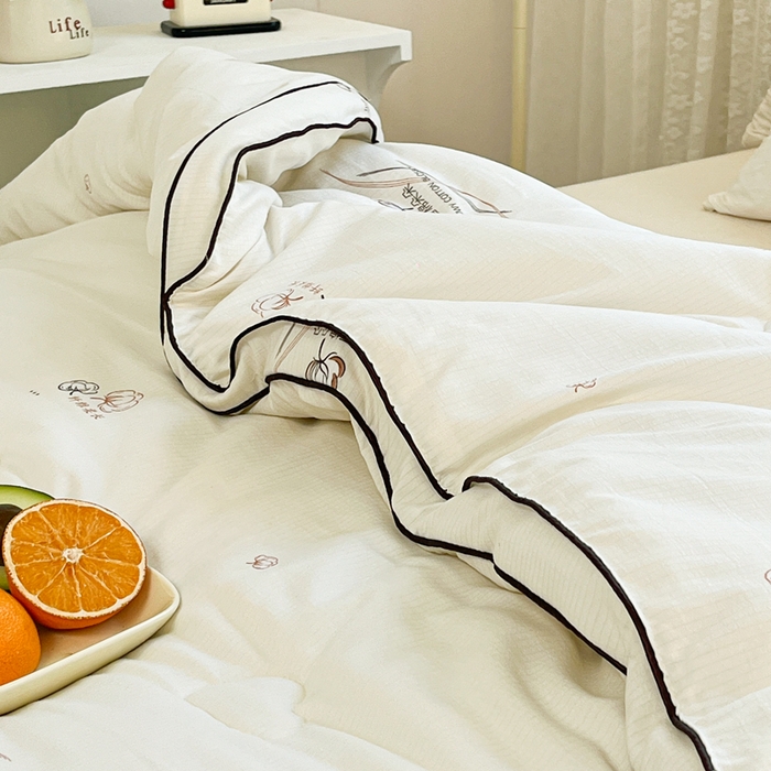 91家纺网 家纺一手货源 找家纺 默忆 2025新款亲肤雪绒棉保暖被芯立体棉冬被被子春秋被 雪棉朵朵-月白