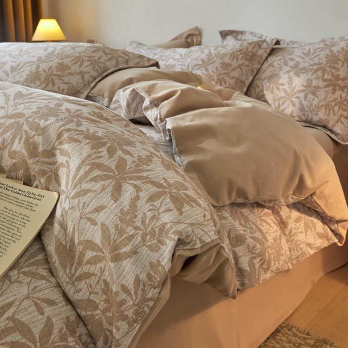 91家纺网 家纺一手货源 找家纺 涵宸家纺 2024新款亲肤全棉磨毛印花四件套--芬兰系列 夜莺之歌