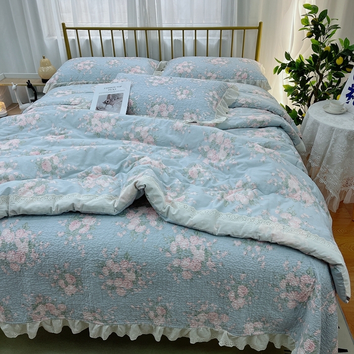 91家纺网 家纺一手货源 找家纺 暖居 2024新款春秋被床盖四件套 苏里南