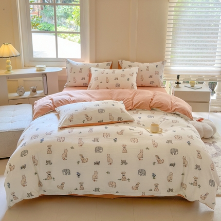 91家纺网 家纺一手货源 找家纺 （总）卢赛尔 2024新款印花四件套