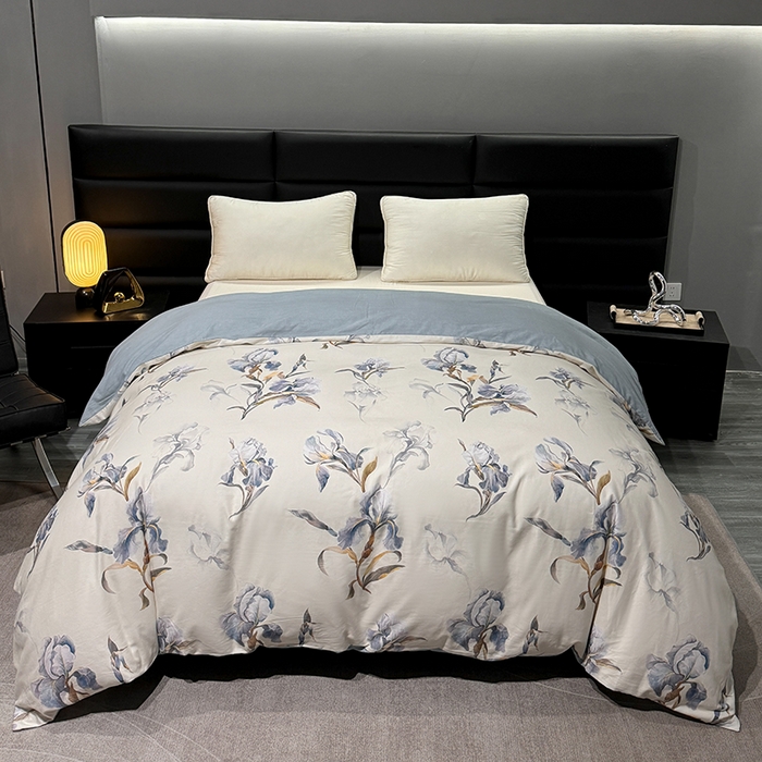 91家纺网 家纺一手货源 找家纺 2024新款A类全棉磨毛数码印花系列单被套 思瑾