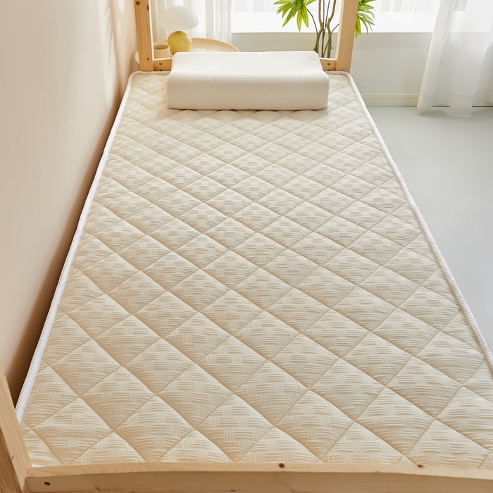 91家纺网 家纺一手货源 找家纺 祁恋婷 2024新款乳胶椰棕学生床垫【床垫遮盖物】 乳胶椰棕奶油白