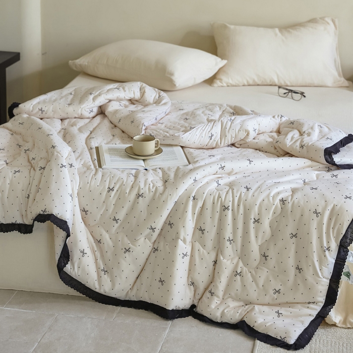 91家纺网 家纺一手货源 找家纺 （总）U被家纺 2025新款法式针织棉四季被