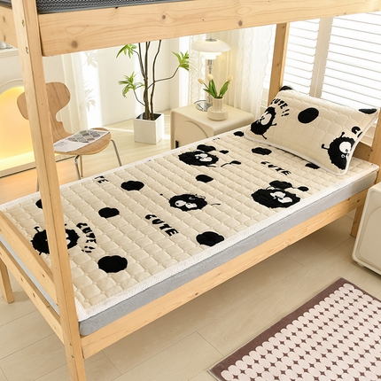 91家纺网 家纺一手货源 找家纺 （总）牵依 2025新款牛奶绒印花床垫学生床褥