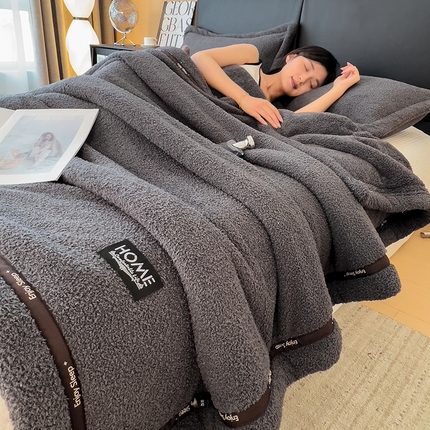 91家纺网 家纺一手货源 找家纺 （总）慕木家纺 2025新款纯色A类轻奢半边绒多功能毛毯直播爆款（可供跨境外贸抽空爆款首选）