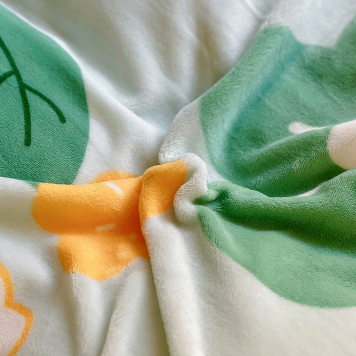 91家纺网 家纺一手货源 找家纺 丝羽坊 2024新款加厚小清新牛奶绒印花四件套单被套床笠四件套-场景二 花梦