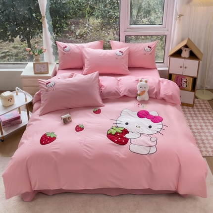 91家纺网 家纺一手货源 找家纺 （总）昊川家纺 2025新款A类全棉水洗棉高密毛巾绣四件套