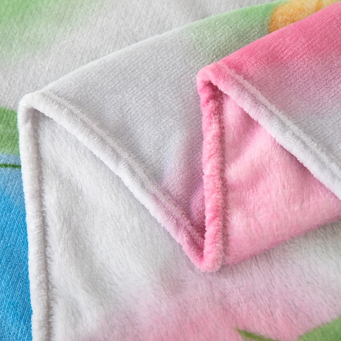 91家纺网 家纺一手货源 找家纺 侨鑫 2024新款法兰绒毛毯 彩韵花朵