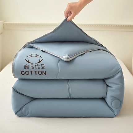 91家纺网 家纺一手货源 找家纺 兴邦家纺 2026新款被子冬被子母被子母被 牛仔蓝