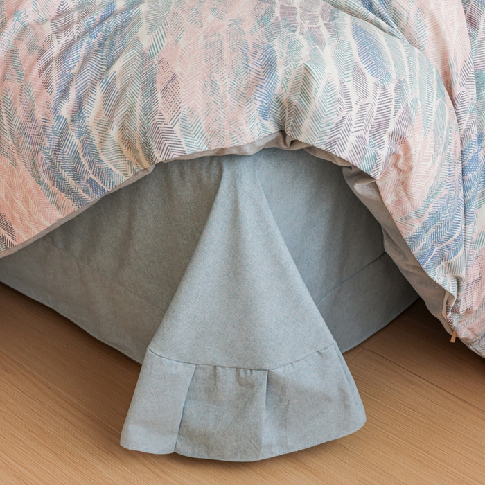 91家纺网 家纺一手货源 找家纺 2024新款全棉加厚长绒棉数码印花四件套 莫妮卡-蓝