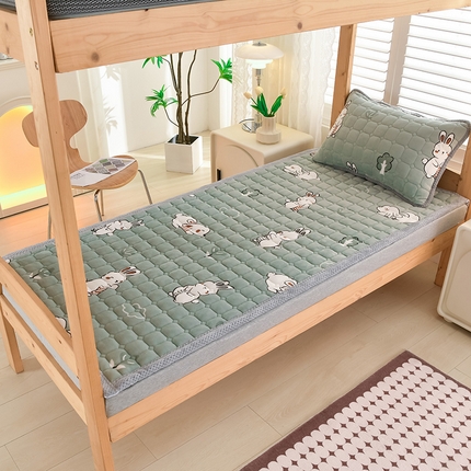 91家纺网 家纺一手货源 找家纺 （总）牵依 2025新款牛奶绒印花床垫学生床褥