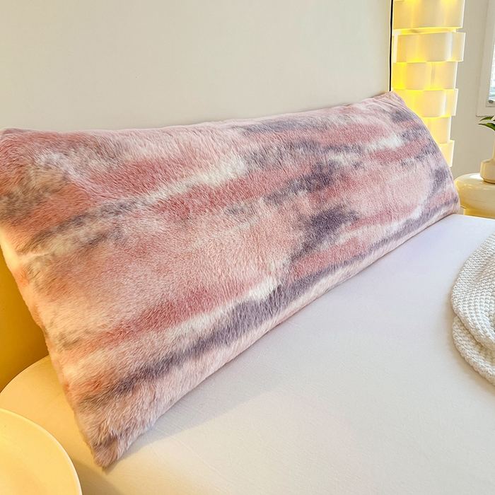 91家纺网 家纺一手货源 找家纺 梦舒羽 2025新款兔毛绒印花双人枕套牛奶绒加长枕芯套雪花绒枕头套暮色云尘