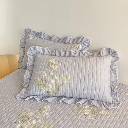 91家纺网 家纺一手货源 找家纺 （总）2024新款夹棉加厚花边拉链枕套