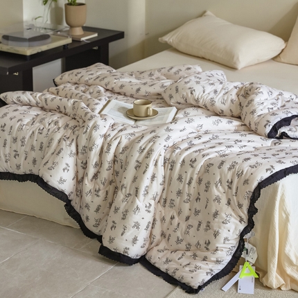 91家纺网 家纺一手货源 找家纺 （总）U被家纺 2025新款法式针织棉四季被