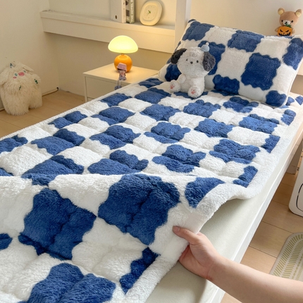 91家纺网 家纺一手货源 找家纺 （总）眠势力 2025新款北极绒学生床垫加绒床褥子秋冬保暖夹棉床护垫