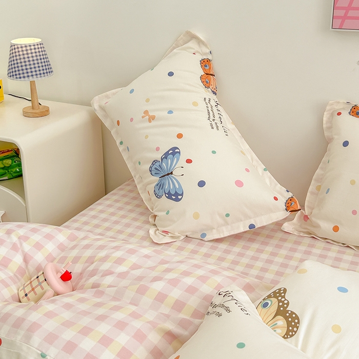 91家纺网 家纺一手货源 找家纺 绵庭家纺 2024新款全棉印花套件系列-洛丽塔 蝴蝶翩翩