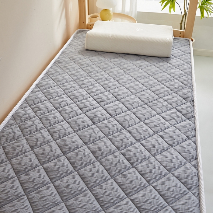 91家纺网 家纺一手货源 找家纺 祁恋婷 2024新款乳胶椰棕学生床垫【床垫遮盖物】 乳胶椰棕优雅灰