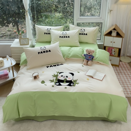 91家纺网 家纺一手货源 找家纺 （总）昊川家纺 2025新款A类全棉水洗棉高密毛巾绣四件套