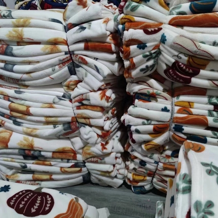 91家纺网 家纺一手货源 找家纺 （总）侨鑫 2024新款法莱绒毯子网销礼品毛毯赠品库存小毛毯,网销礼品颜色随机发