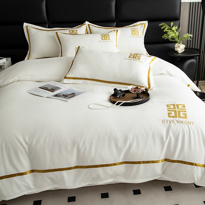 91家纺网 家纺一手货源 找家纺 富宁家纺 2025新款亲肤棉磨毛刺绣四件套-梵希系列 白