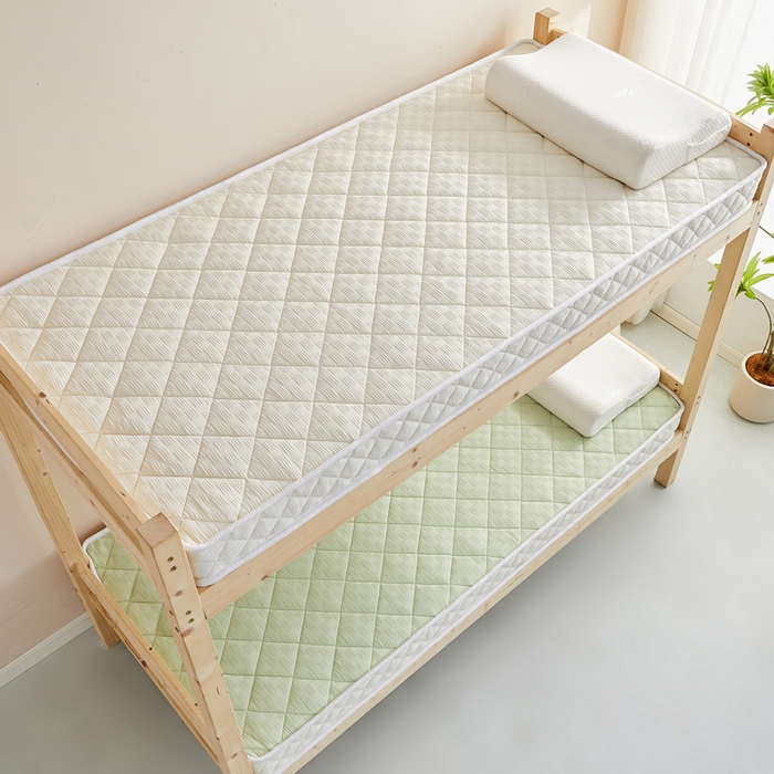 91家纺网 家纺一手货源 找家纺 祁恋婷 2024新款乳胶椰棕学生床垫【床垫遮盖物】 乳胶椰棕奶油白