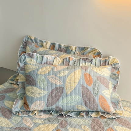 91家纺网 家纺一手货源 找家纺 （总）2024新款夹棉加厚花边拉链枕套