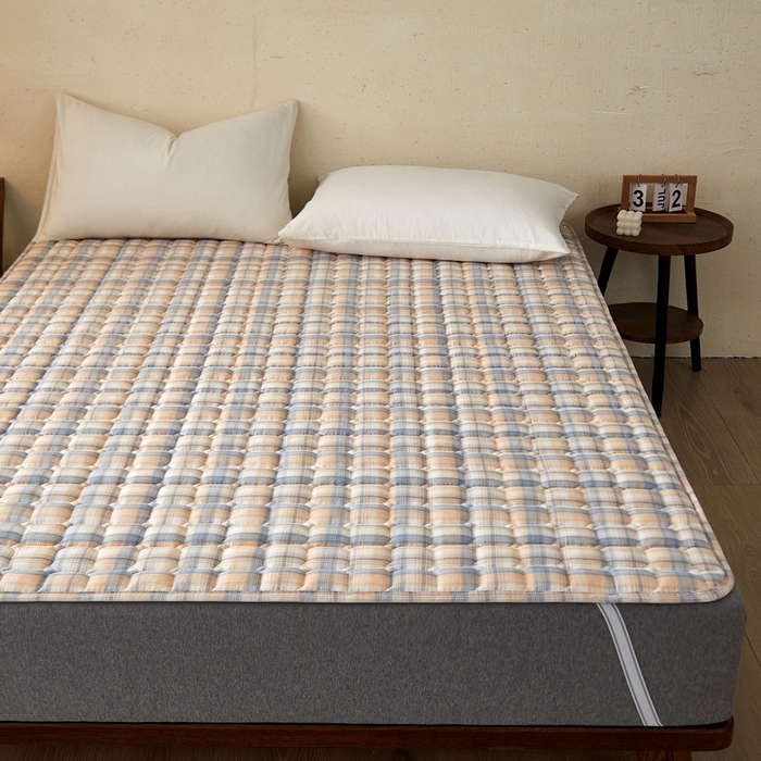 91家纺网 家纺一手货源 找家纺 祁恋婷 2024新款全棉水洗棉棉花床护垫 洛林