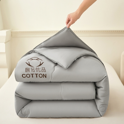 91家纺网 家纺一手货源 找家纺 兴邦家纺 2026新款被子冬被子母被子母被 优雅灰
