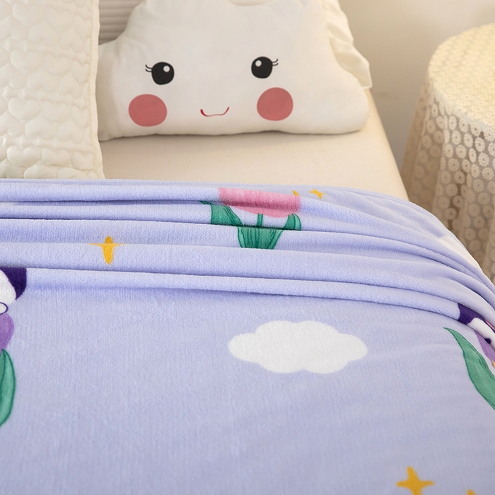 91家纺网 家纺一手货源 找家纺 侨鑫 2024新款法兰绒毛毯 兔芳华