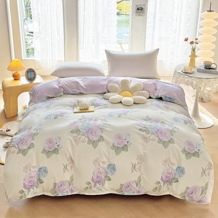 91家纺网 家纺一手货源 找家纺 （总）珂博家纺 2024新款轻柔感全棉印花单全棉被套