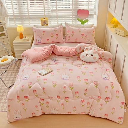 91家纺网 家纺一手货源 找家纺 （总）2024新款A类水洗棉印花超柔保暖冬被