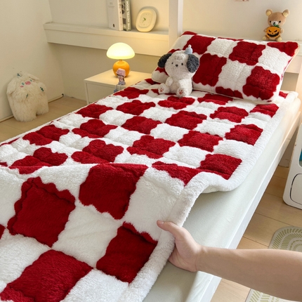 91家纺网 家纺一手货源 找家纺 （总）眠势力 2025新款北极绒学生床垫加绒床褥子秋冬保暖夹棉床护垫