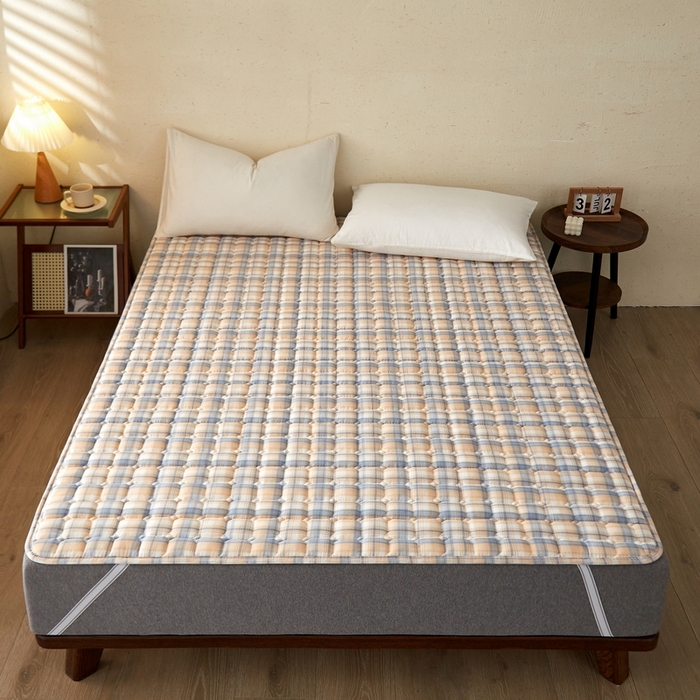 91家纺网 家纺一手货源 找家纺 祁恋婷 2024新款全棉水洗棉棉花床护垫 洛林