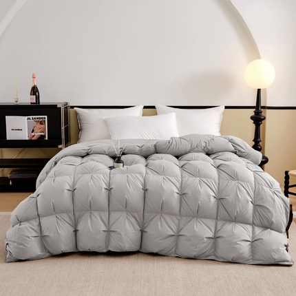 晋瑞 红顶鹅绒馆 新款糯感柔无边鹅绒被 尚柔无边鹅绒被糯感-灰色